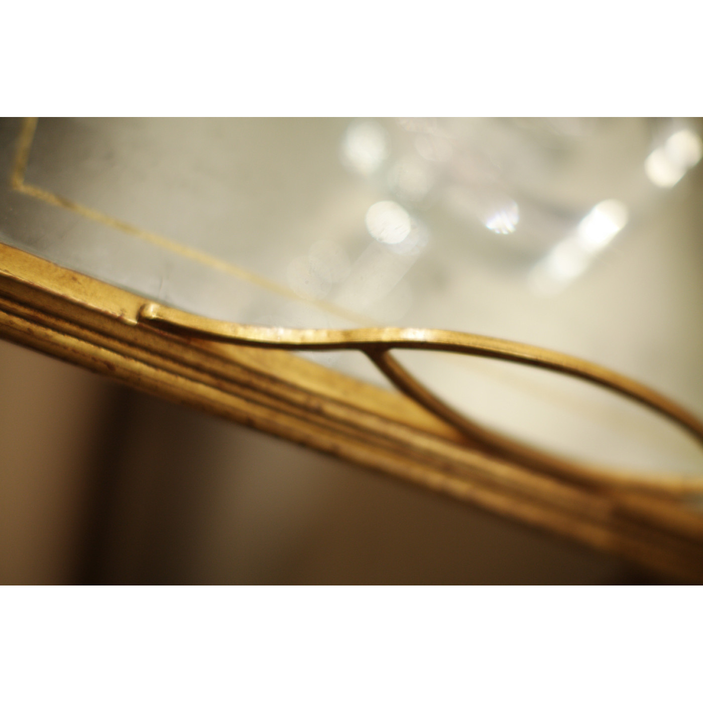 Églomisé & Gilded Iron Drinks Table