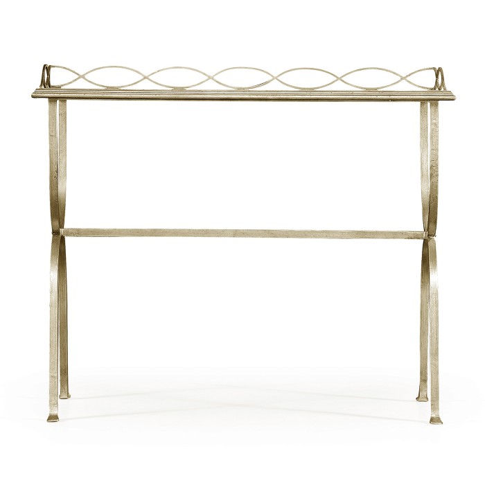 Églomisé & Silver Iron Drinks Table