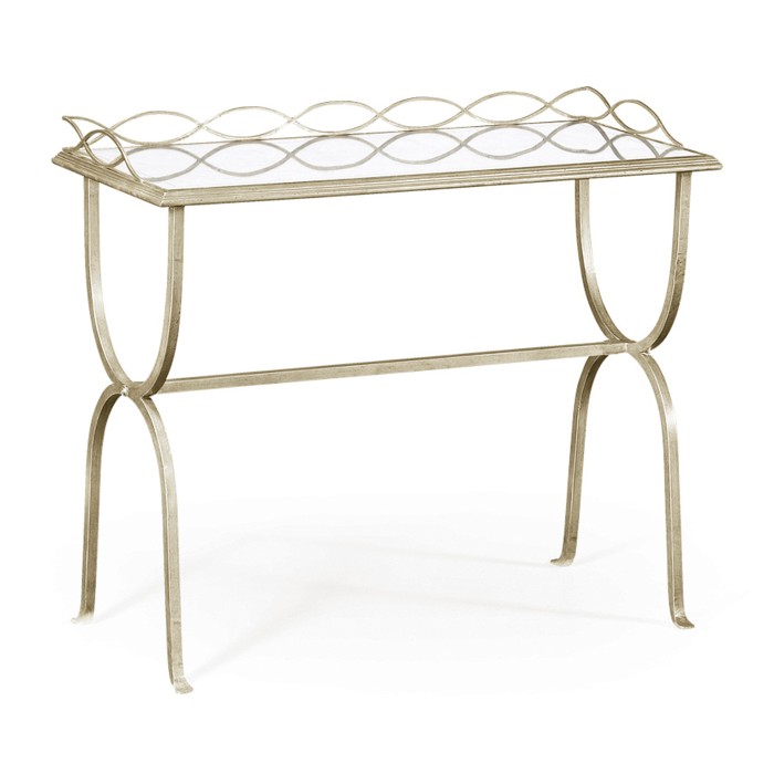 Églomisé & Silver Iron Drinks Table