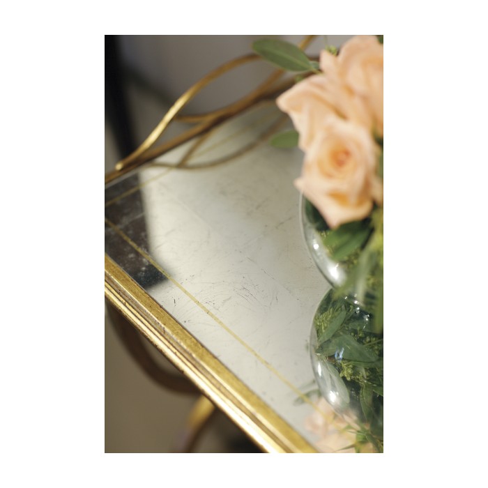 Églomisé & Silver Iron Drinks Table