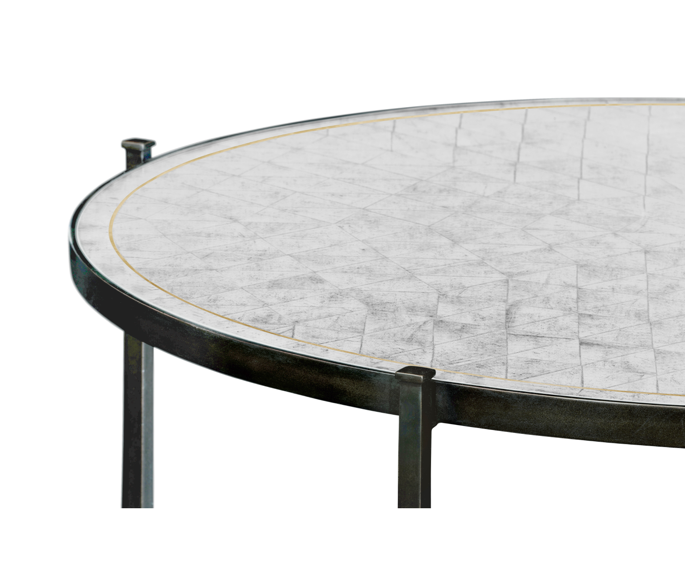 Églomisé & Bronze Iron Centre Table