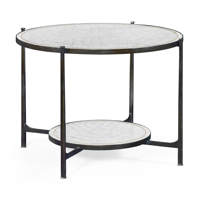 Églomisé & Bronze Iron Centre Table