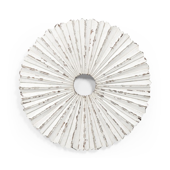 White Painted & Distressed Starburst