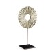 White Painted & Distressed Starburst on Stand