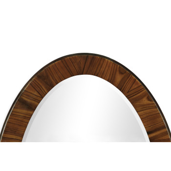 Art Deco High Lustre Oval Mirror