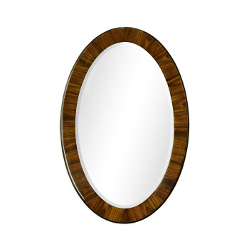 Art Deco High Lustre Oval Mirror