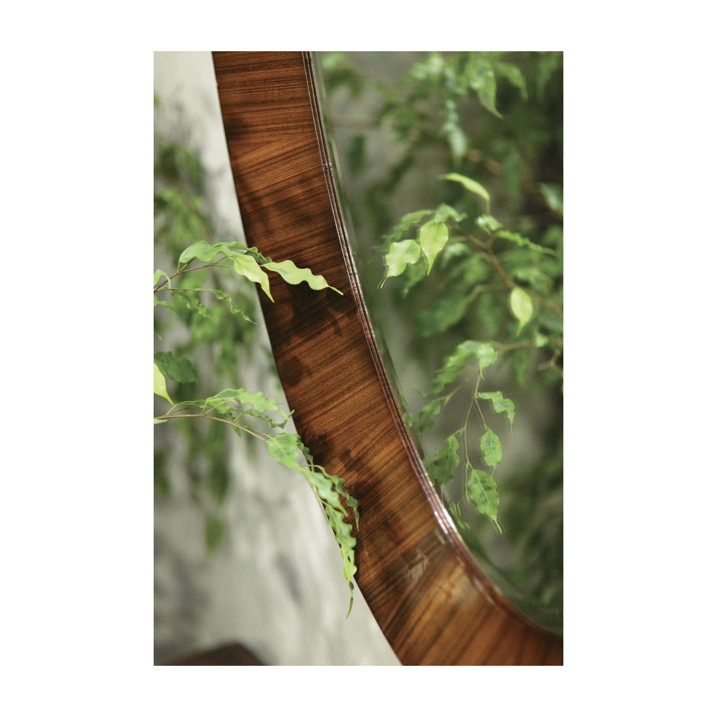 Art Deco Satin Oval Mirror