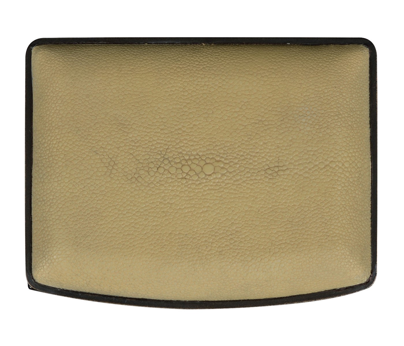 Faux Shagreen Bronze Box (Cream)