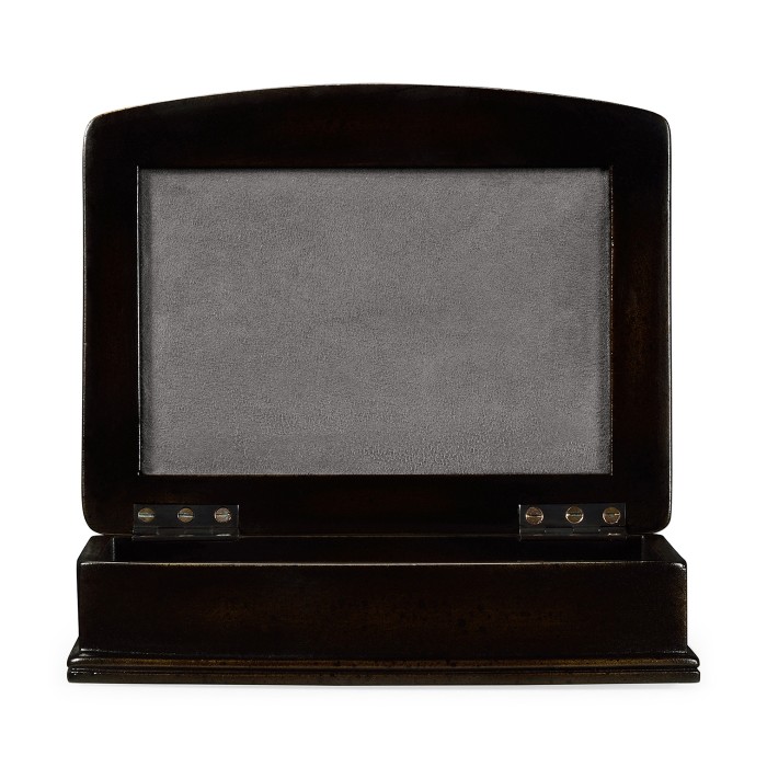 Green Faux Shagreen Bronze Box