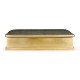Anthracite Faux Shagreen Gilded Leaf Box