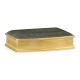 Anthracite Faux Shagreen Gilded Leaf Box