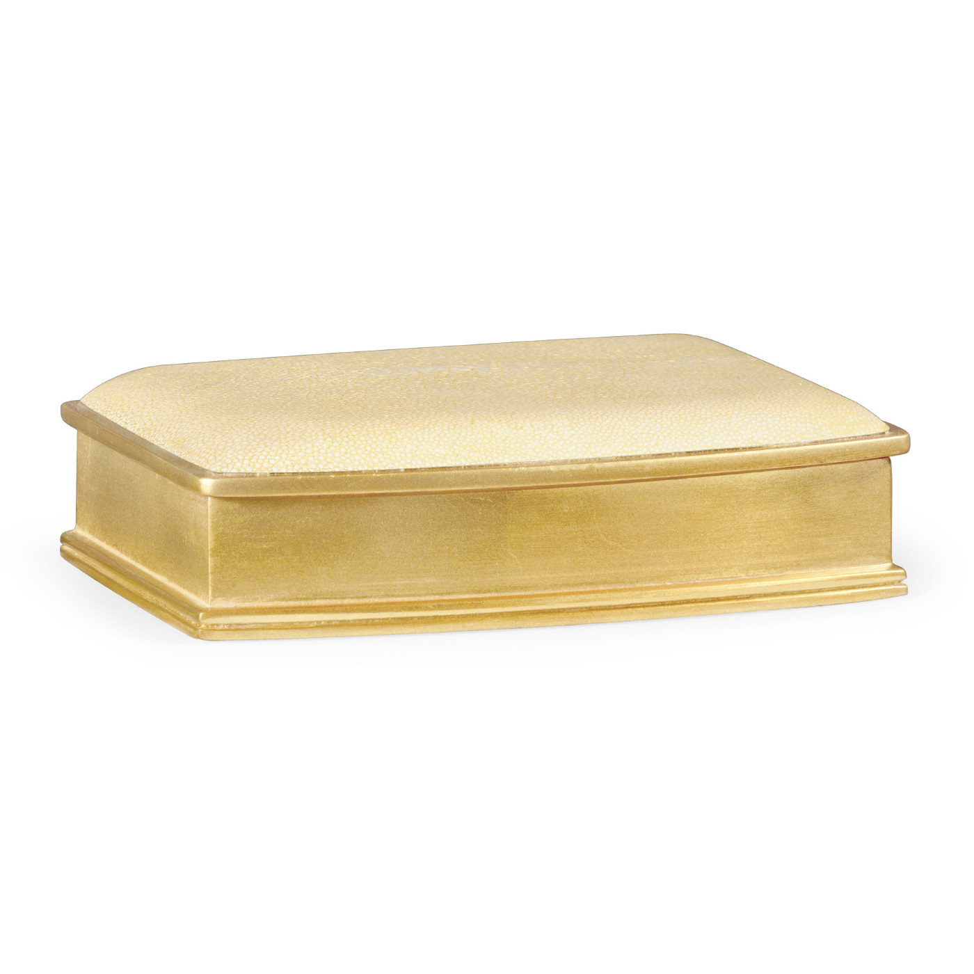 Faux Shagreen Gilded Box (Cream)