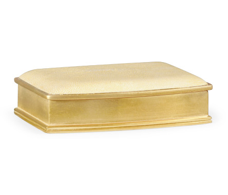 Faux Shagreen Gilded Box (Cream)