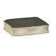 Anthracite Faux Shagreen Silver Leaf Box