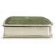 Green Faux Shagreen Silvered Box