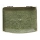 Green Faux Shagreen Silvered Box