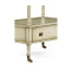 Three-tier grey rub-through étagère