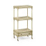 Three-tier grey rub-through étagère