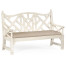 White Painted Lattice Work Bench
