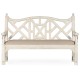 White Painted Lattice Work Bench