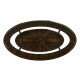 Oval Art Deco Macassar Ebony High Lustre Glass Topped Coffee Table