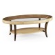 Art Deco Oval Glass Topped Coffee Table