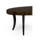 Oval Art Deco Macassar Ebony High Lustre Coffee Table
