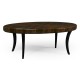 Oval Art Deco Macassar Ebony High Lustre Coffee Table