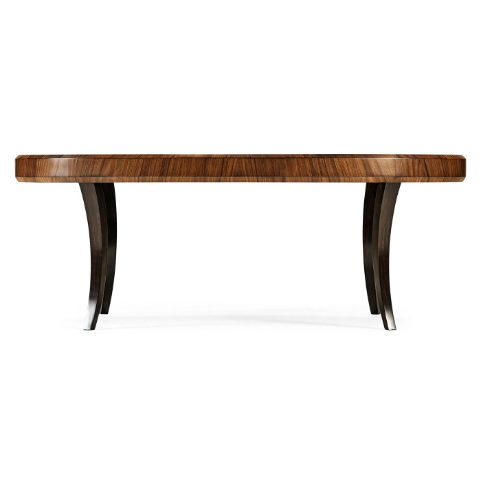 Art Deco Satin Oval Coffee Table 