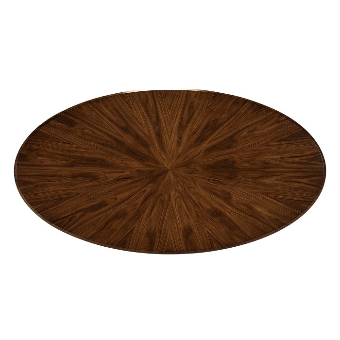 Art Deco Satin Oval Coffee Table 