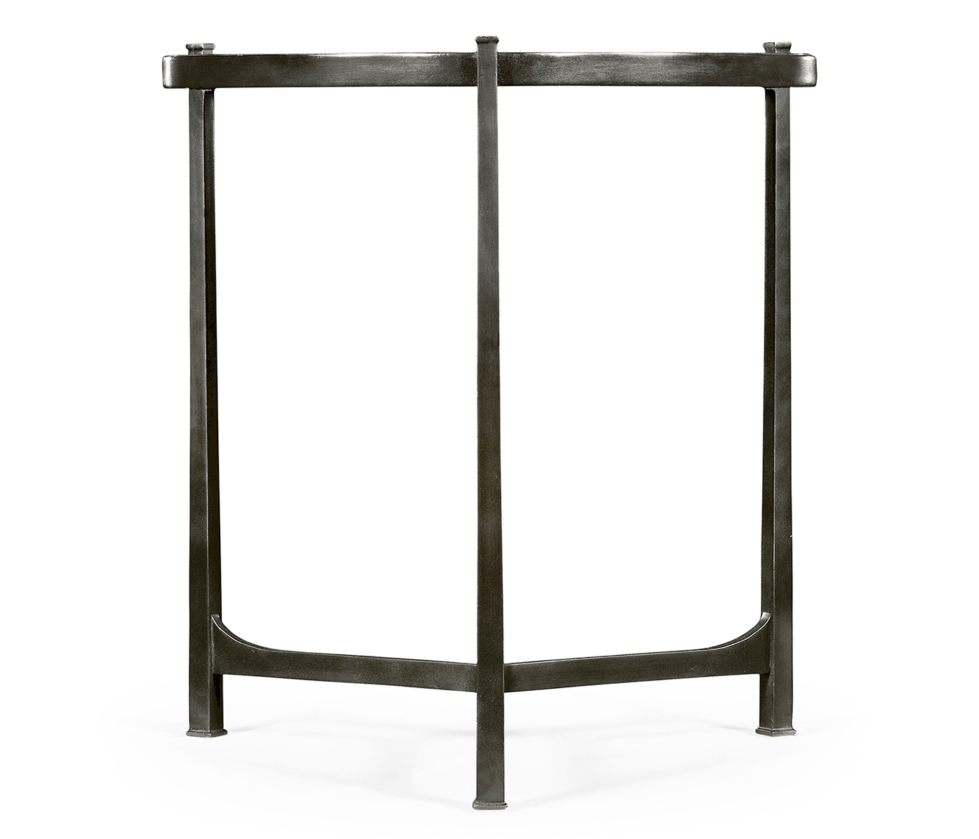 Large Églomisé & Bronze Iron Lamp Table