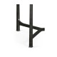 Large Églomisé & Bronze Iron Lamp Table