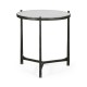 Large Églomisé & Bronze Iron Lamp Table
