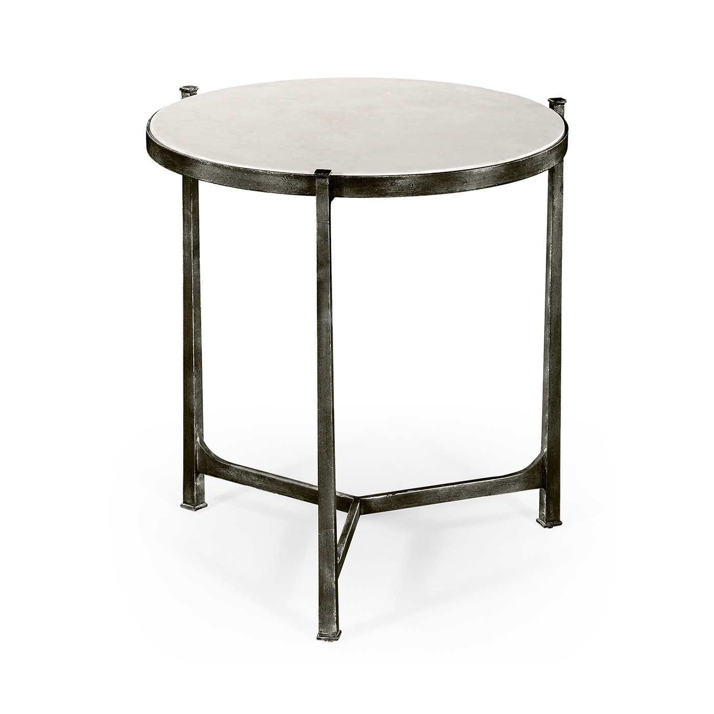 Large Scagliola & Bronze Round Side Table