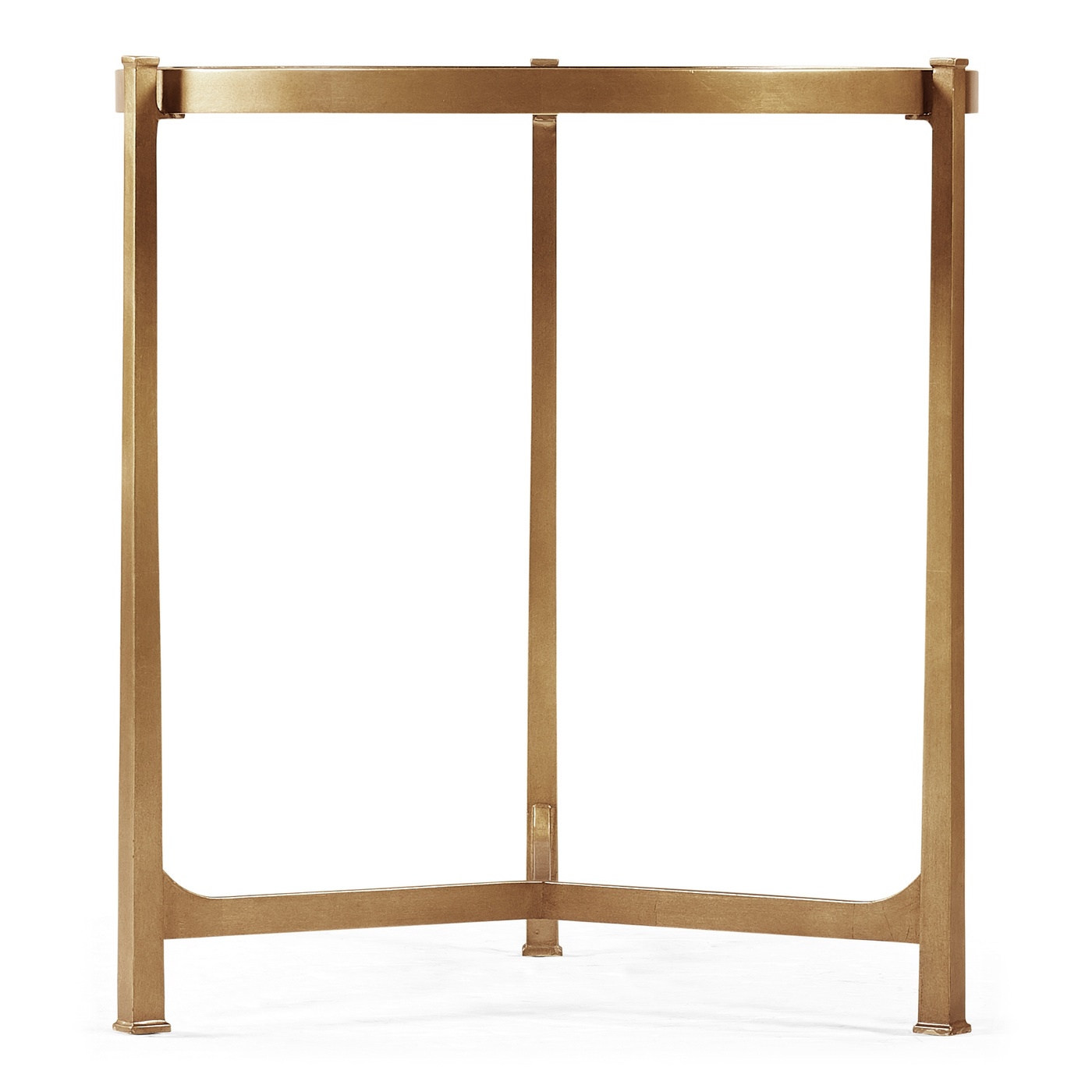 Large Églomisé & Gilded Iron Lamp Table 