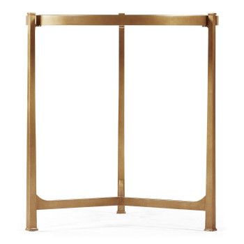 Large Églomisé & Gilded Iron Lamp Table 