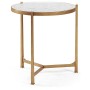 Large Églomisé & Gilded Iron Lamp Table 
