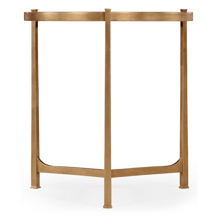 Large Scagliola & Gilded Round Side Table
