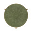 Large Green Round Faux Shagreen Gilded Side Table