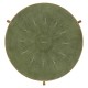 Large Green Round Faux Shagreen Gilded Side Table