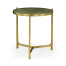 Large Green Round Faux Shagreen Gilded Side Table