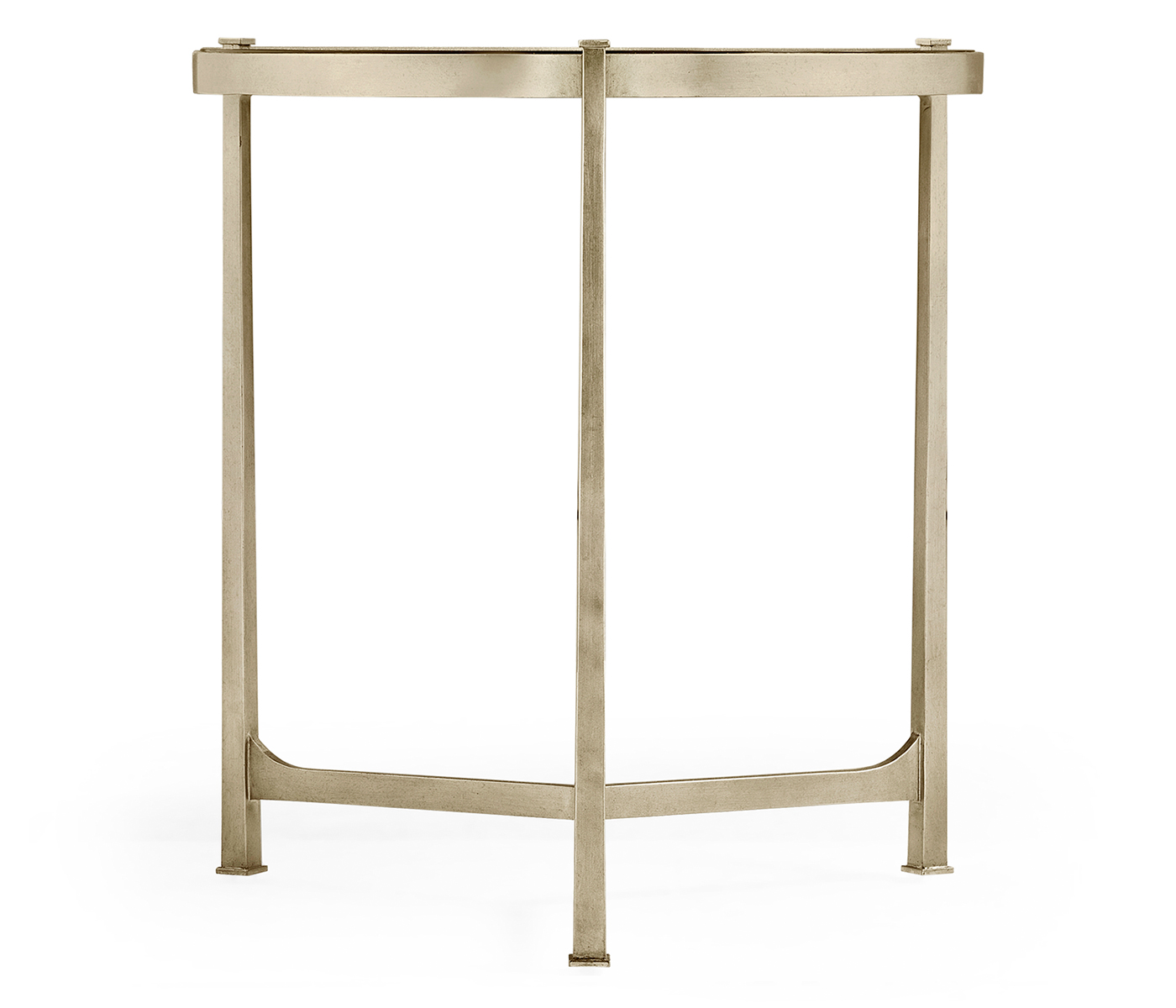 Large Églomisé & Silver Iron Lamp Table