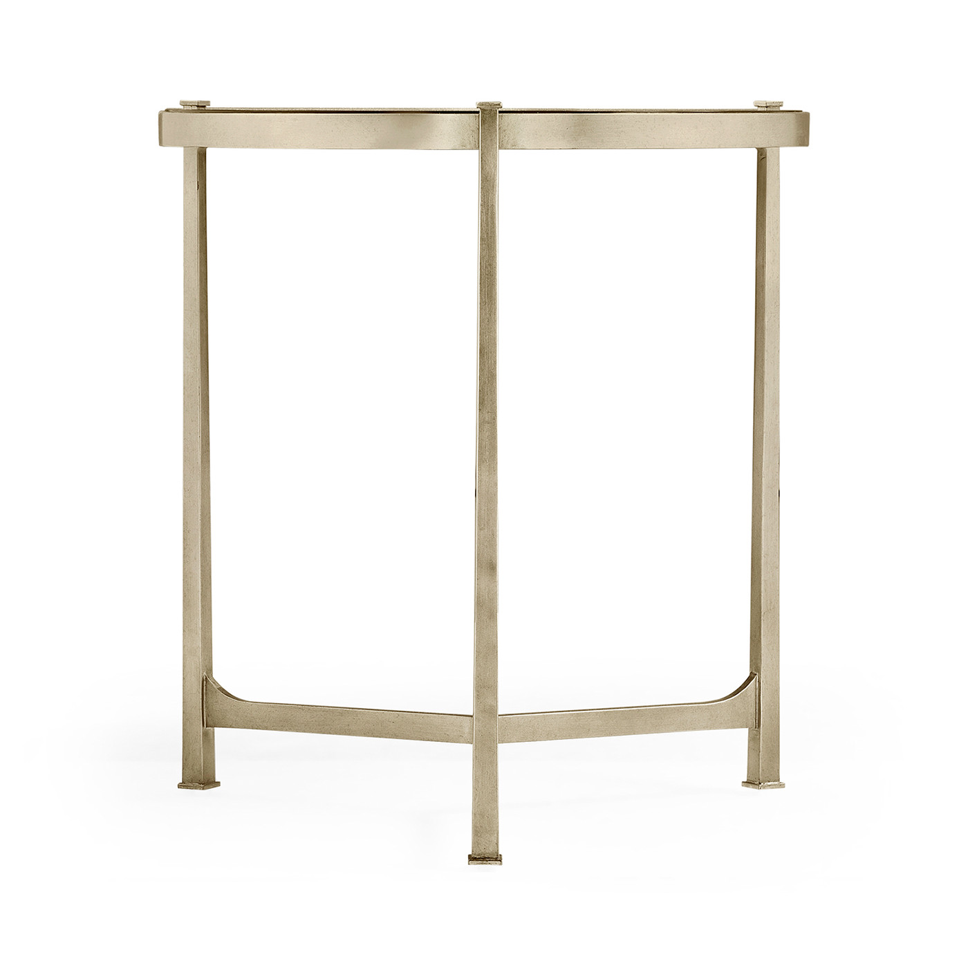 Large Églomisé & Silver Iron Lamp Table