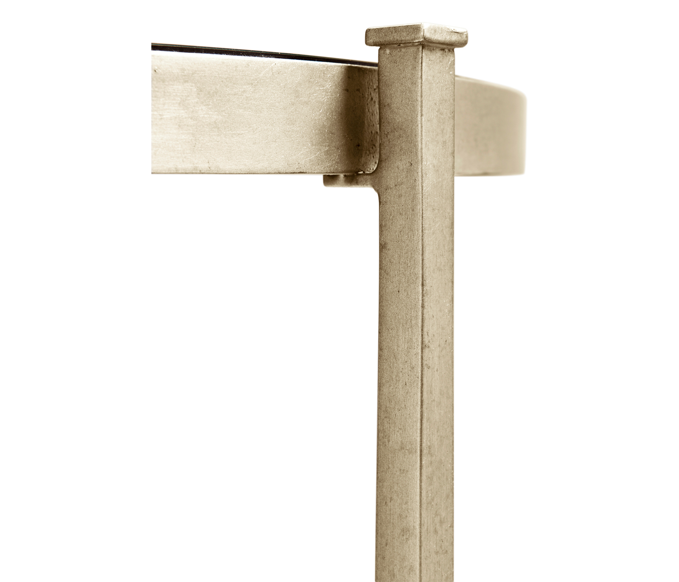 Large Églomisé & Silver Iron Lamp Table