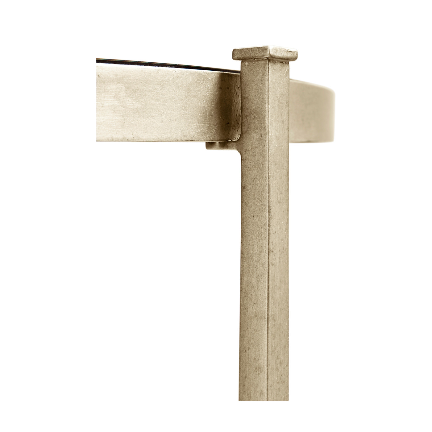 Large Églomisé & Silver Iron Lamp Table