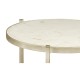 Large Scagliola & Silver Round Side Table