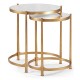 Églomisé & Gilded Iron Round Nest of Tables