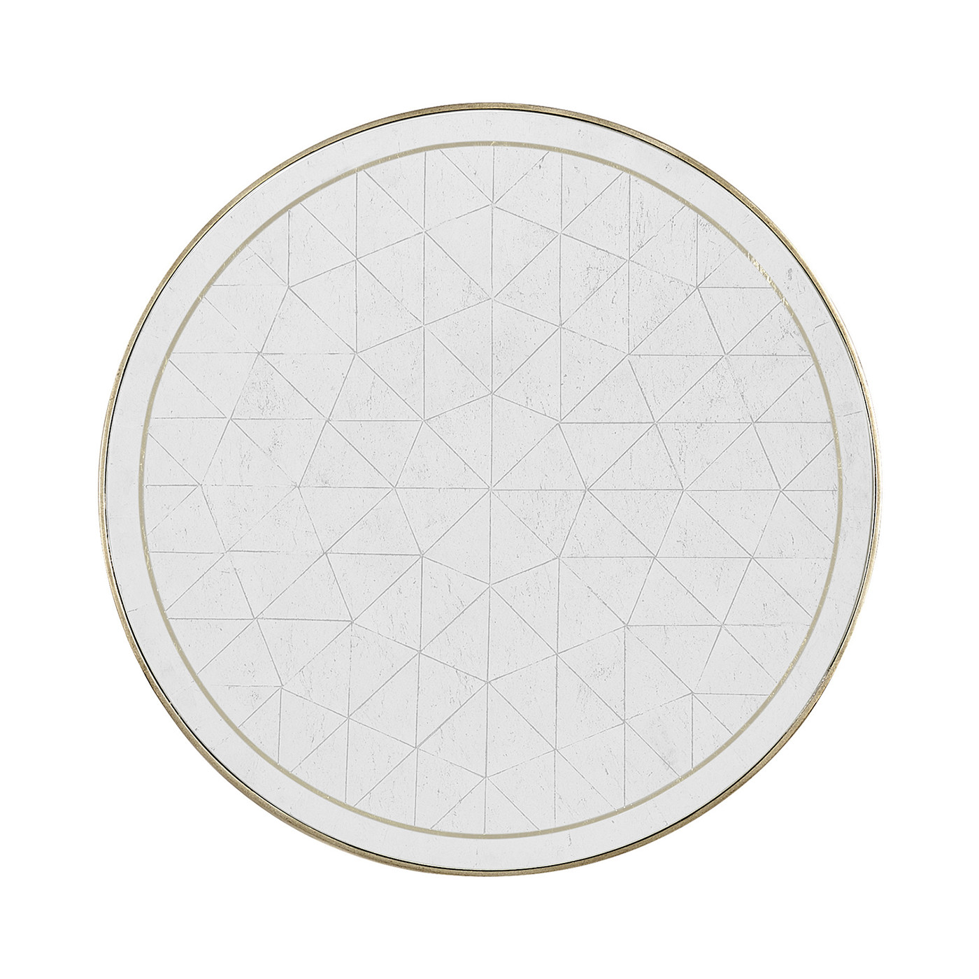 Églomisé & Silver Iron Round Nest of Tables