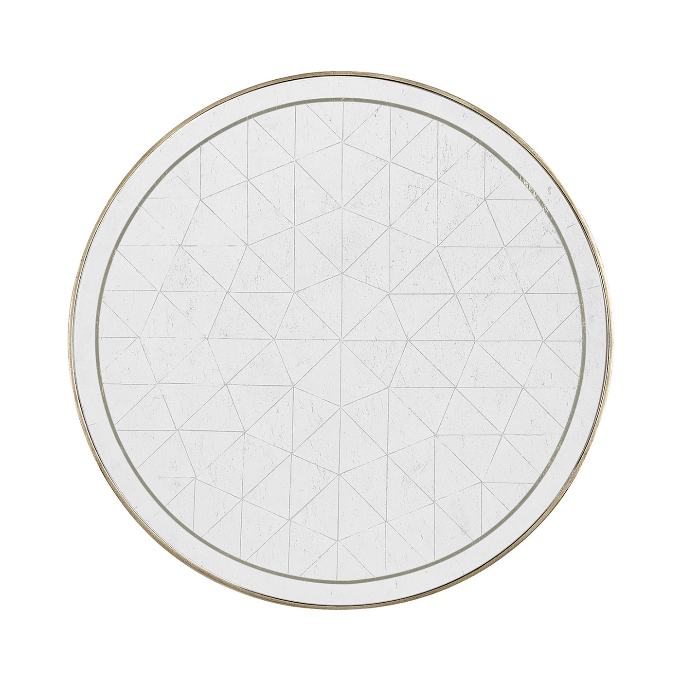 Églomisé & Silver Iron Round Nest of Tables