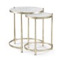 Églomisé & Silver Iron Round Nest of Tables
